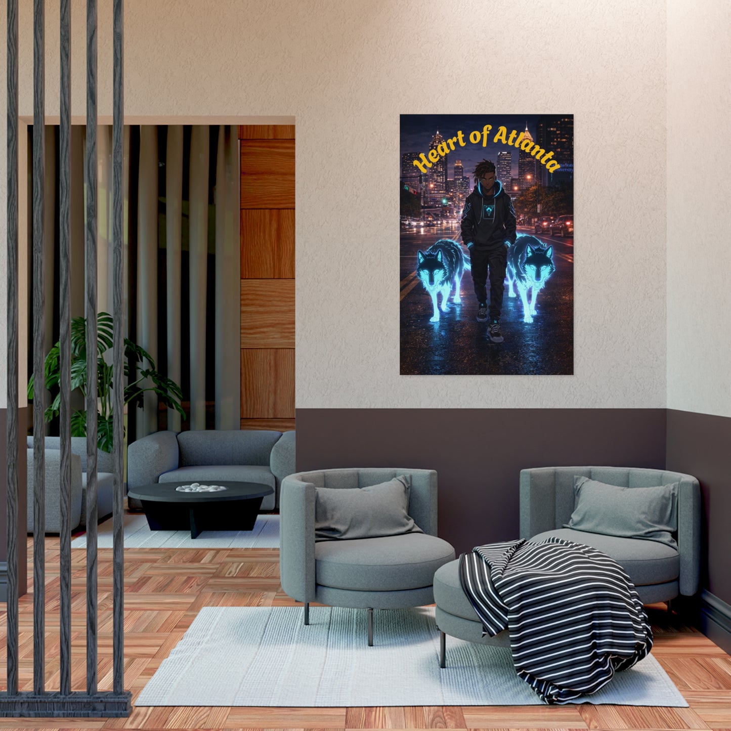 XP Wolf Gamer Poster — "Walking in the Heart of Atlanta"