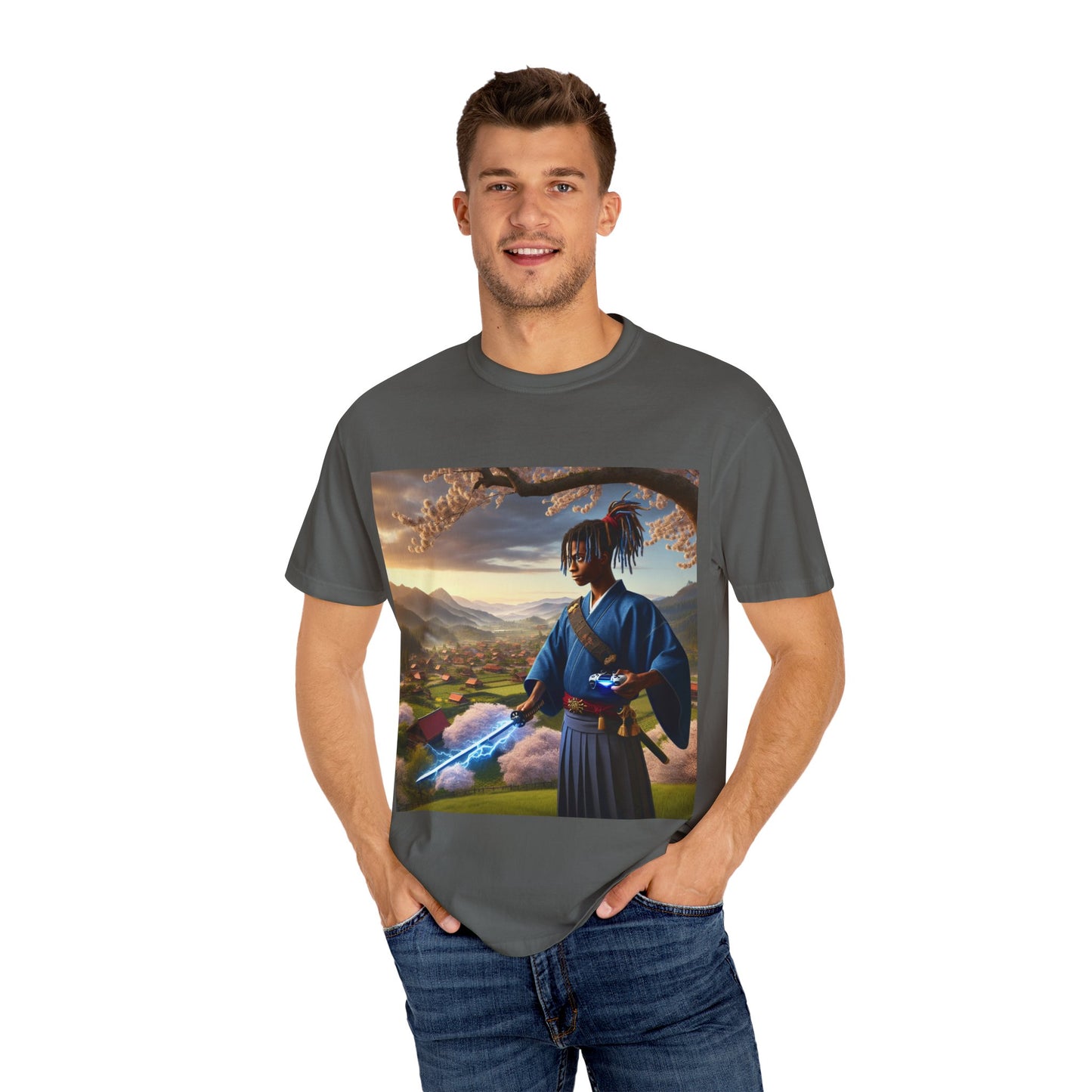 Gamer Graphic T-shirt - Warrior of Video Games and Lighting  Design