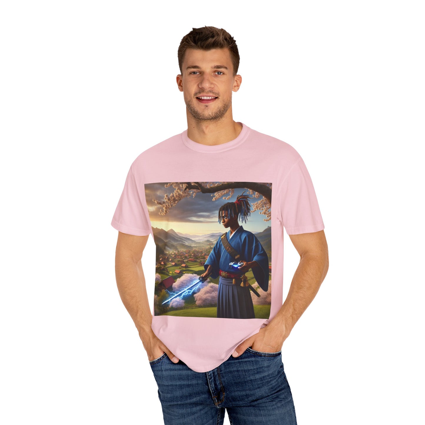 Gamer Graphic T-shirt - Warrior of Video Games and Lighting  Design