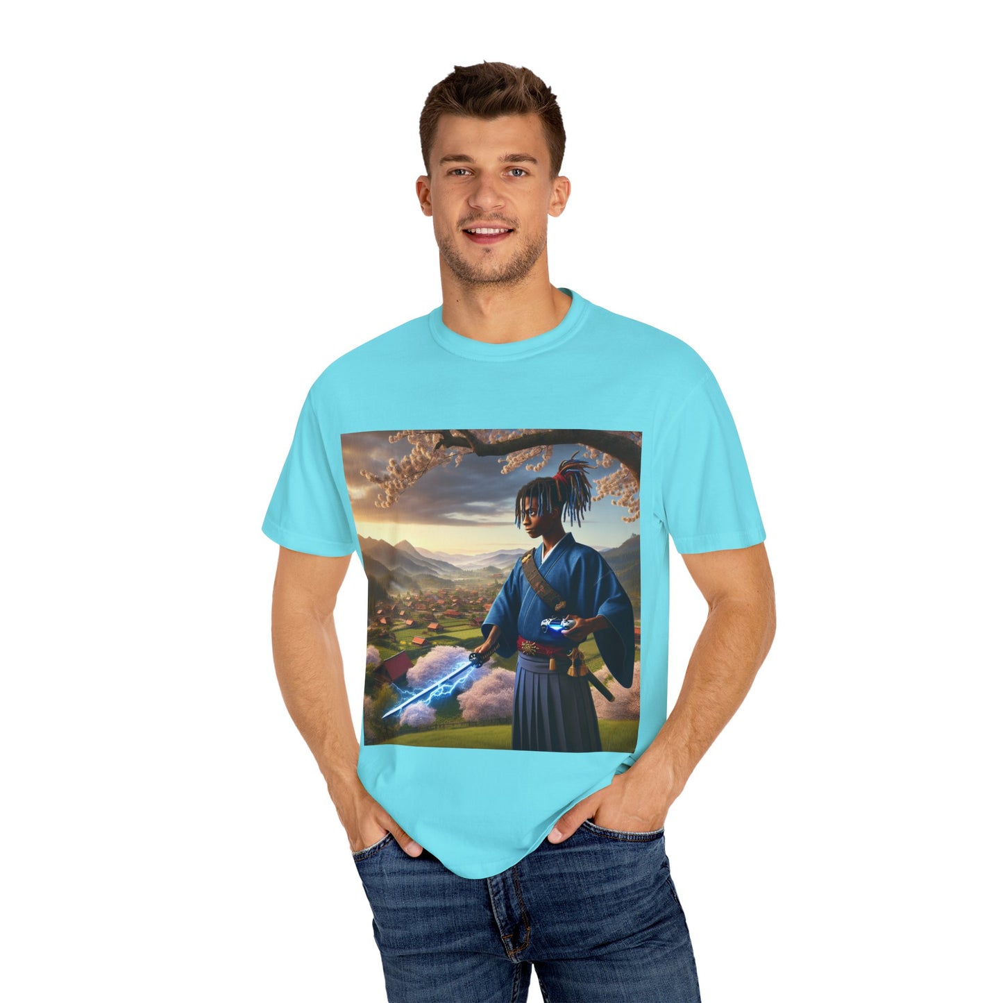 Gamer Graphic T-shirt - Warrior of Video Games and Lighting  Design