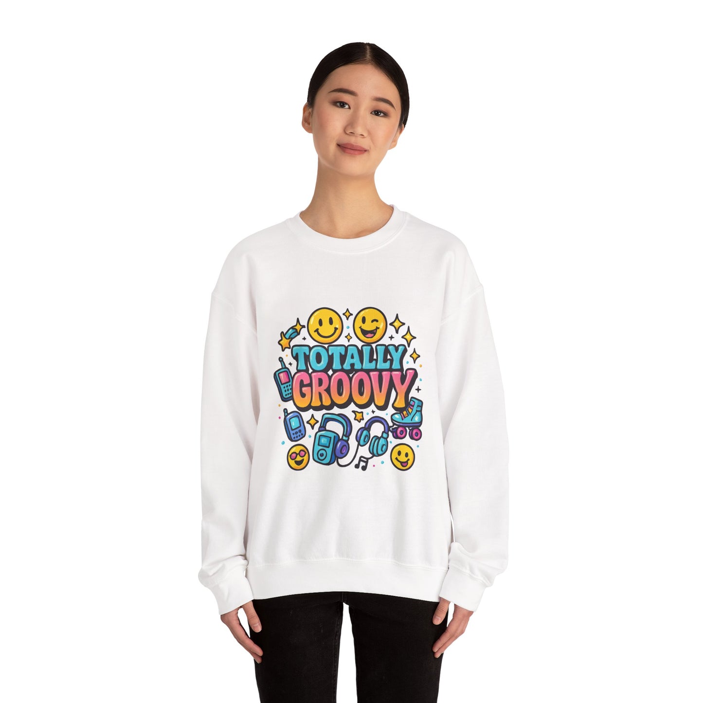 totally Groovy Crewneck Sweatshirt