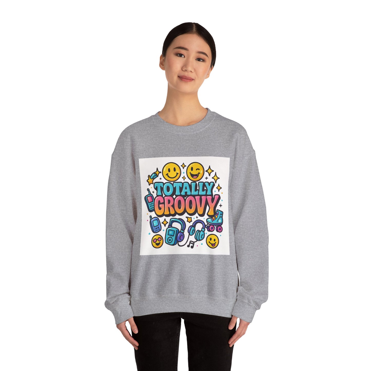 totally Groovy Crewneck Sweatshirt