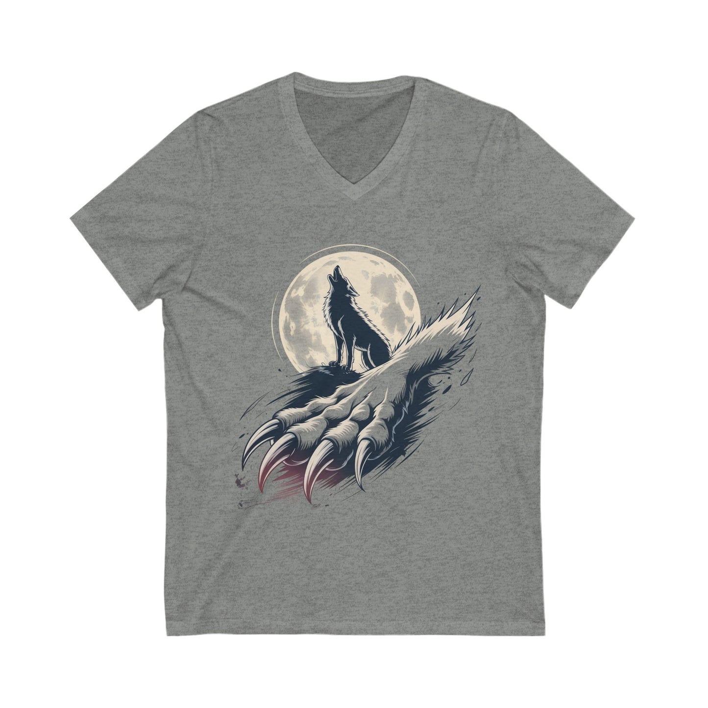 Moon Claw Howl Sleeve V-Neck Tee