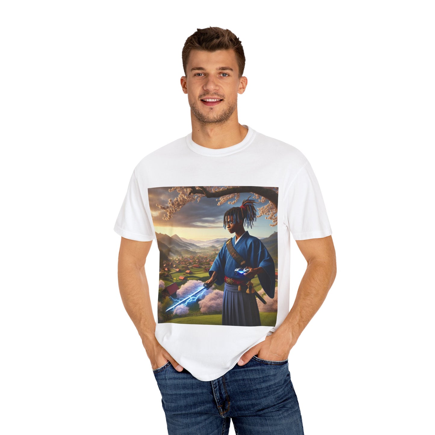 Gamer Graphic T-shirt - Warrior of Video Games and Lighting  Design
