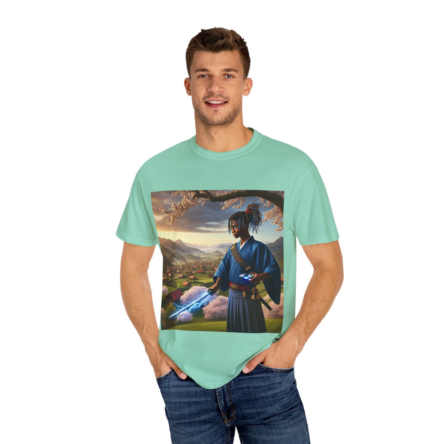 Gamer Graphic T-shirt - Warrior of Video Games and Lighting  Design