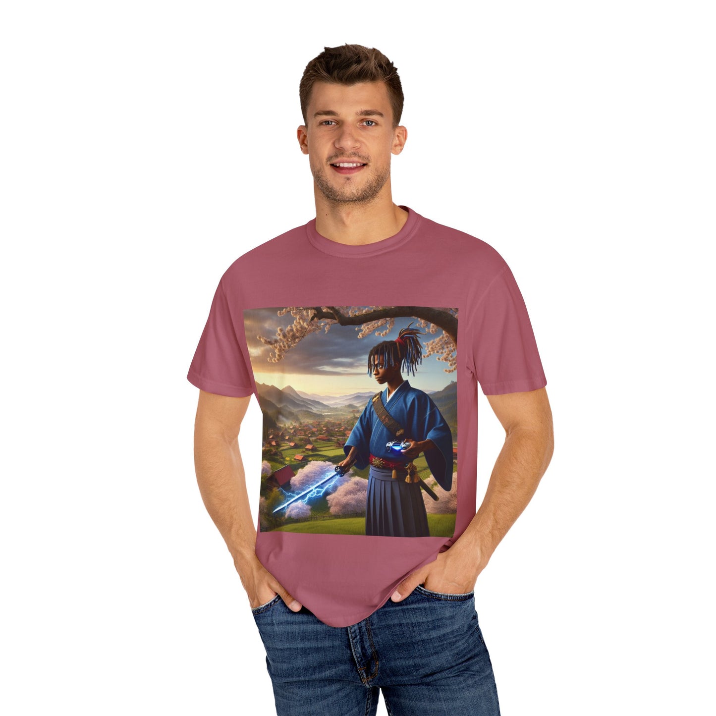 Gamer Graphic T-shirt - Warrior of Video Games and Lighting  Design