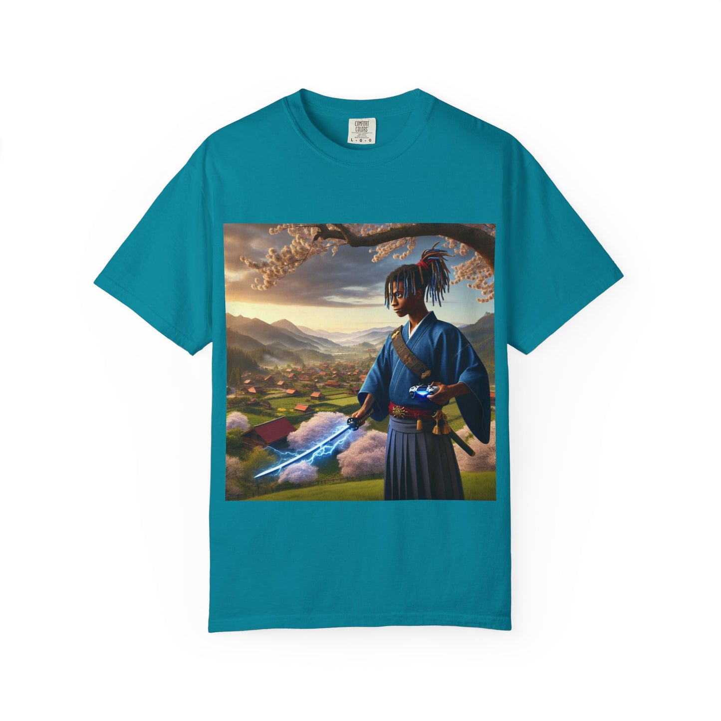 Gamer Graphic T-shirt - Warrior of Video Games and Lighting  Design