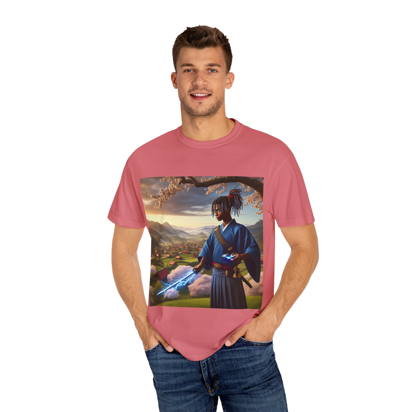 Gamer Graphic T-shirt - Warrior of Video Games and Lighting  Design
