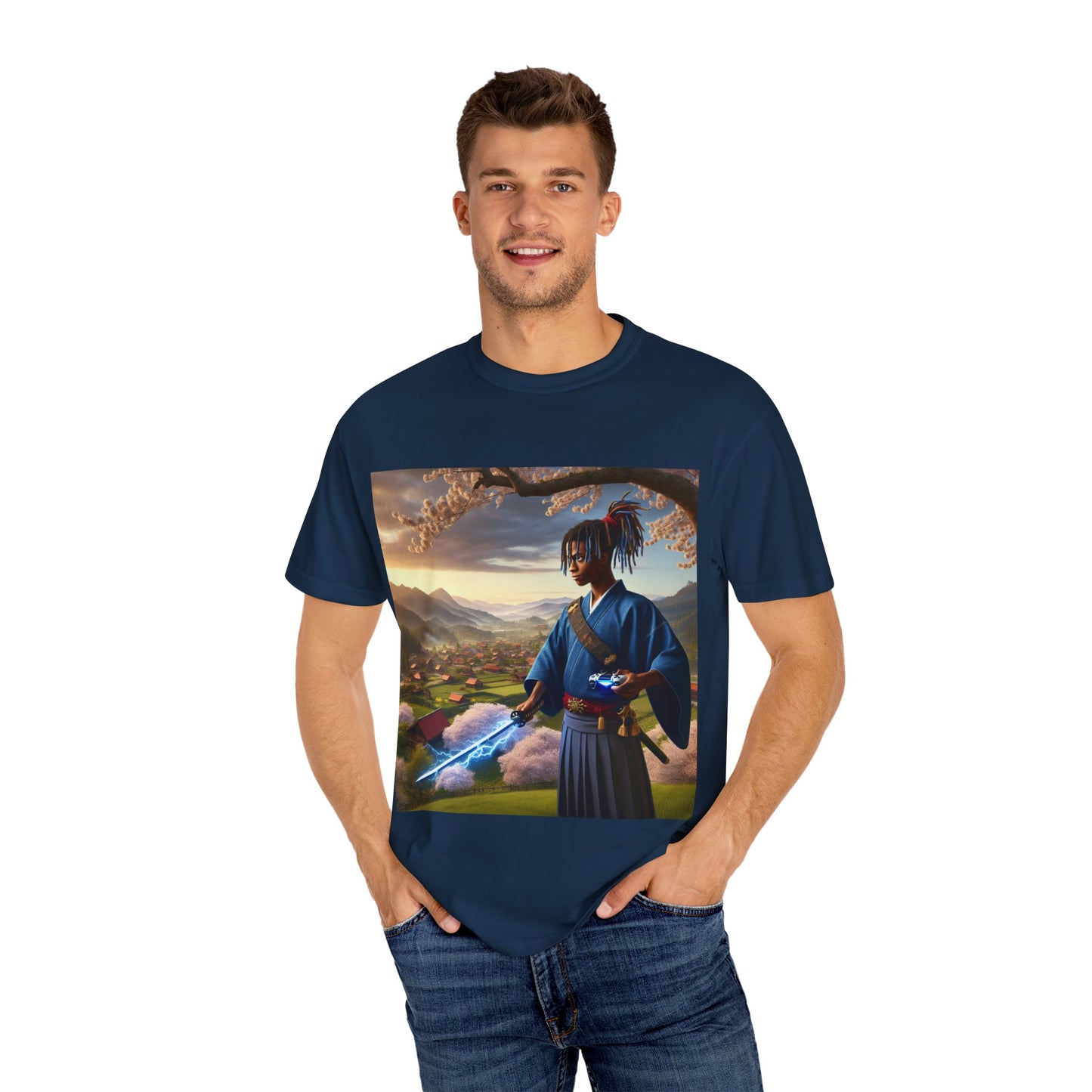 Gamer Graphic T-shirt - Warrior of Video Games and Lighting  Design