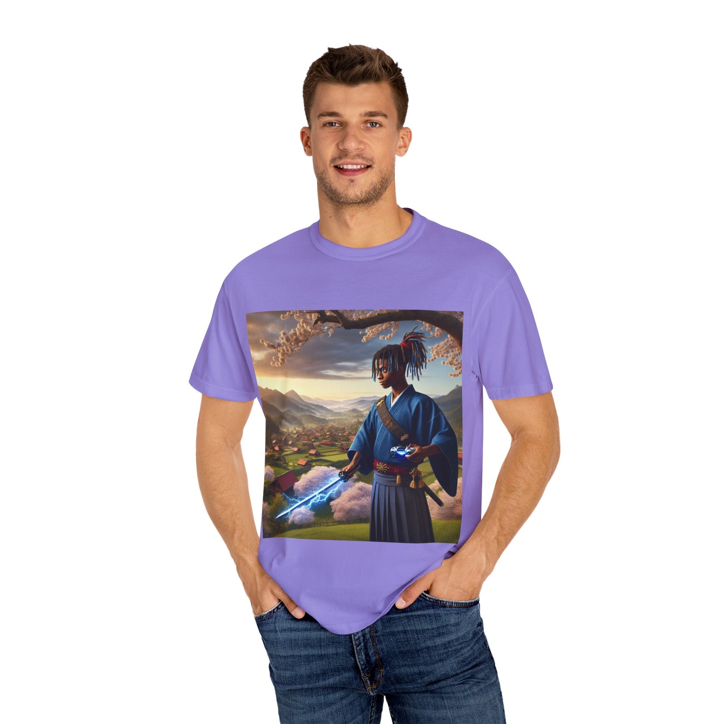 Gamer Graphic T-shirt - Warrior of Video Games and Lighting  Design