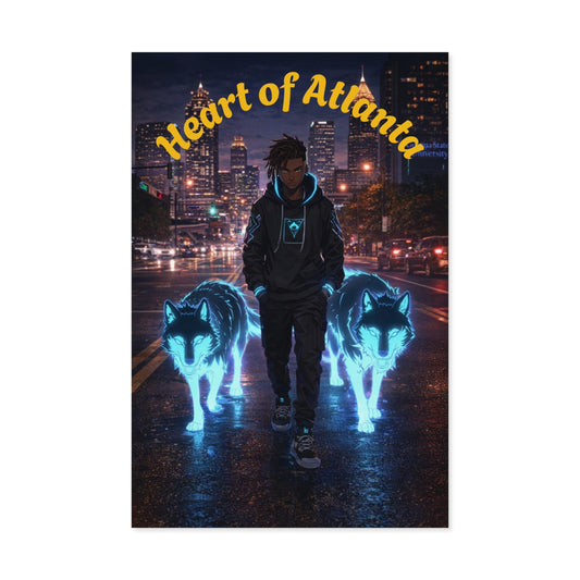 XP Wolf Gamer Poster — "Walking in the Heart of Atlanta"