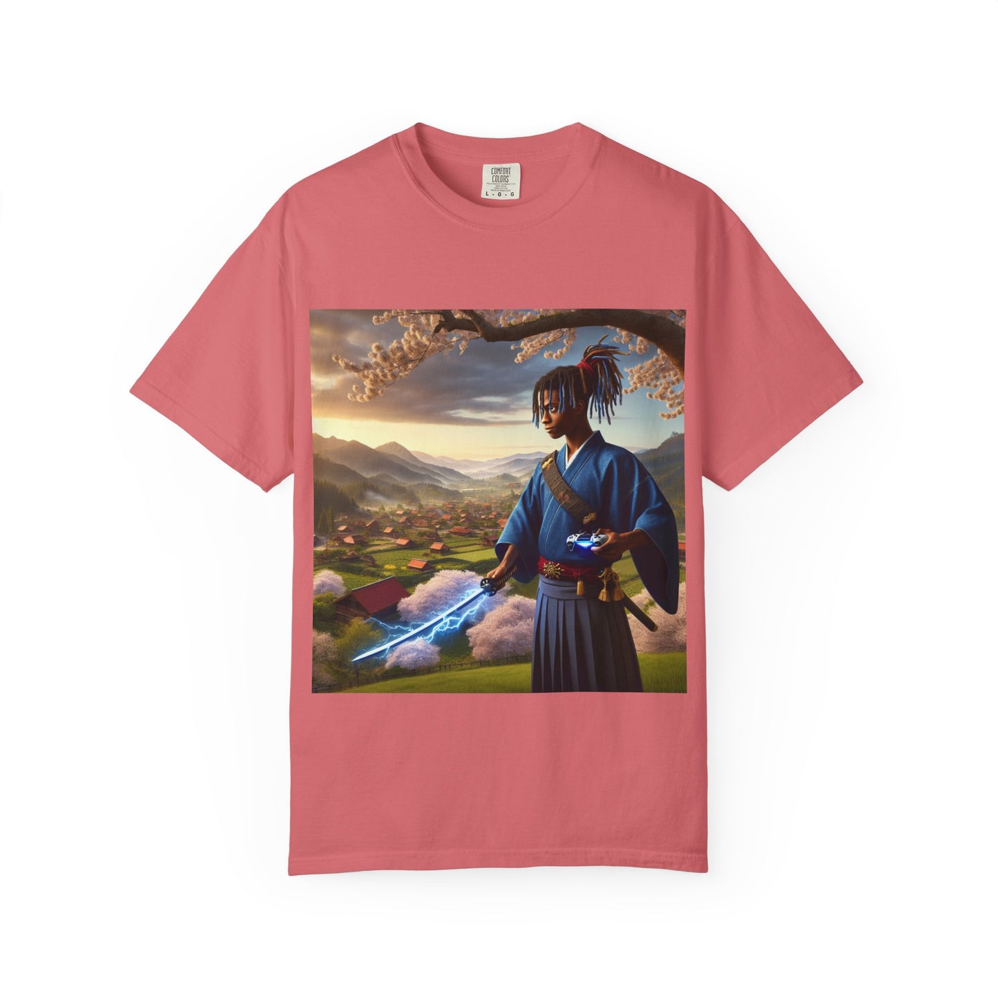 Gamer Graphic T-shirt - Warrior of Video Games and Lighting  Design