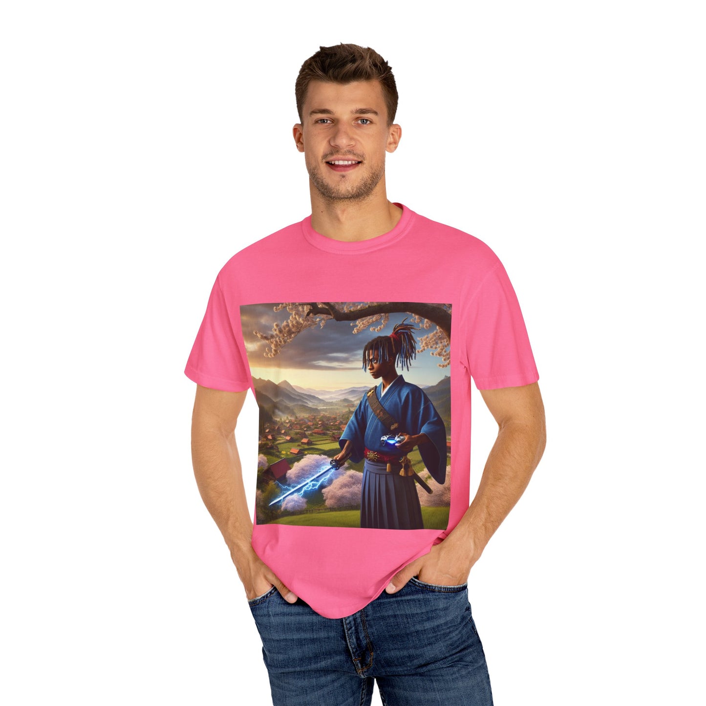 Gamer Graphic T-shirt - Warrior of Video Games and Lighting  Design