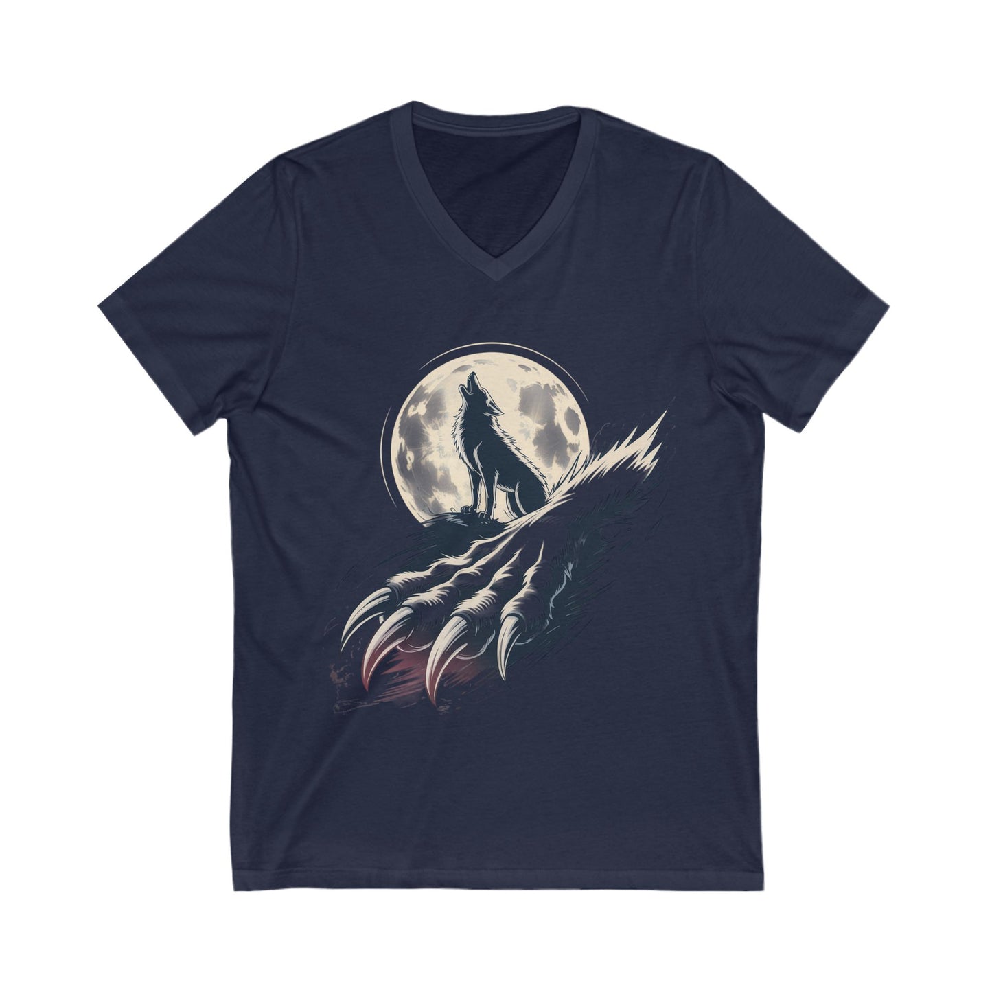Moon Claw Howl Sleeve V-Neck Tee