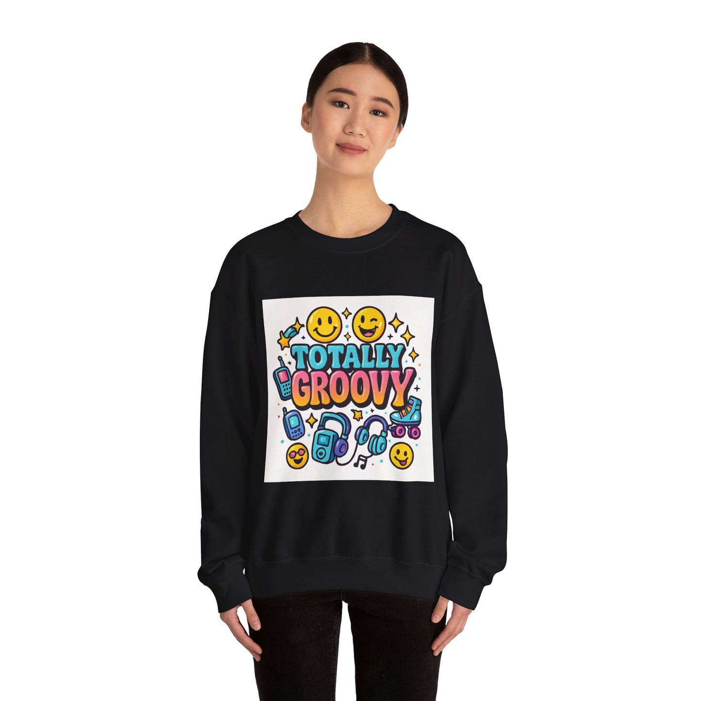 totally Groovy Crewneck Sweatshirt