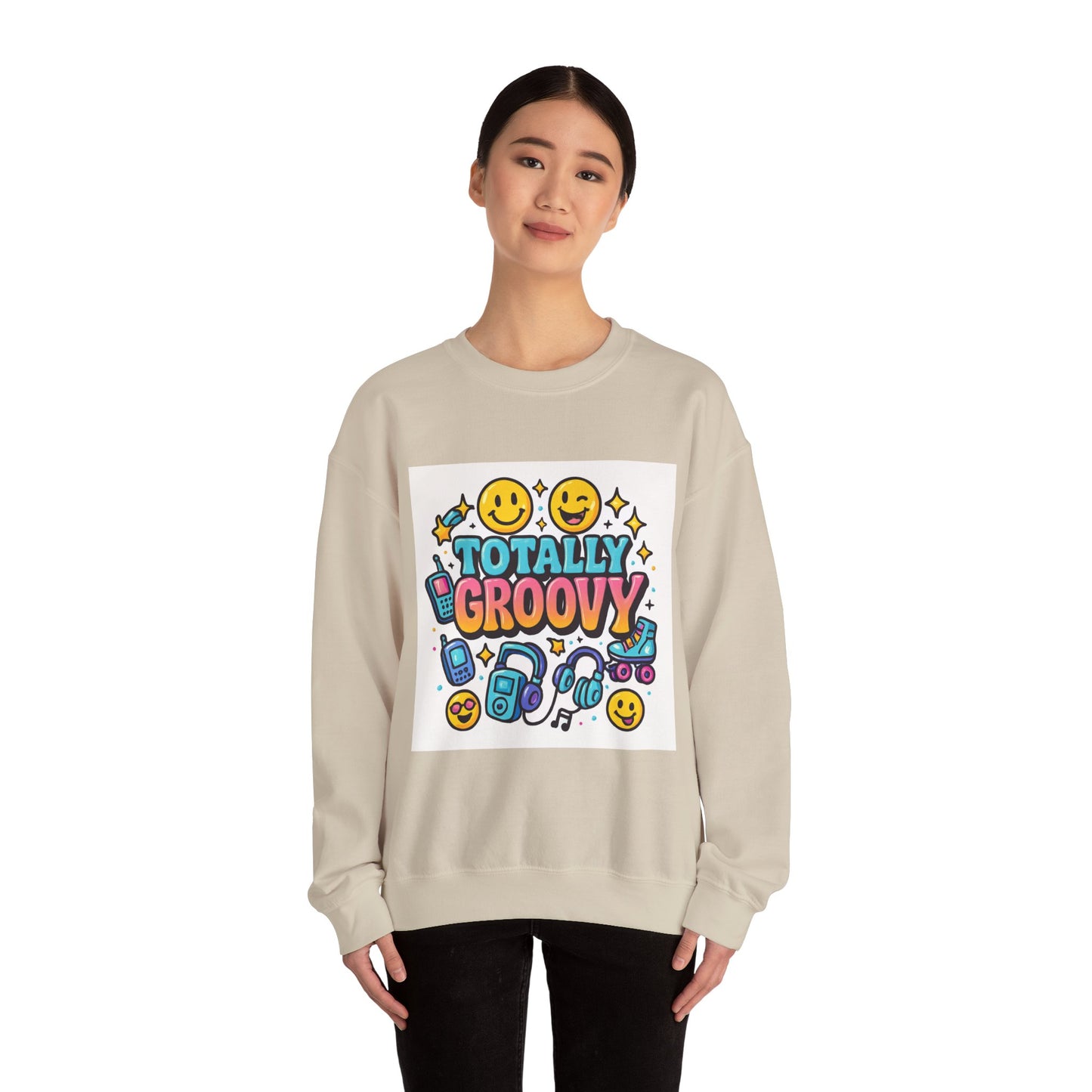 totally Groovy Crewneck Sweatshirt